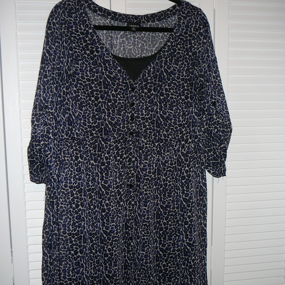 Animal Print Torrid Shirt Dress